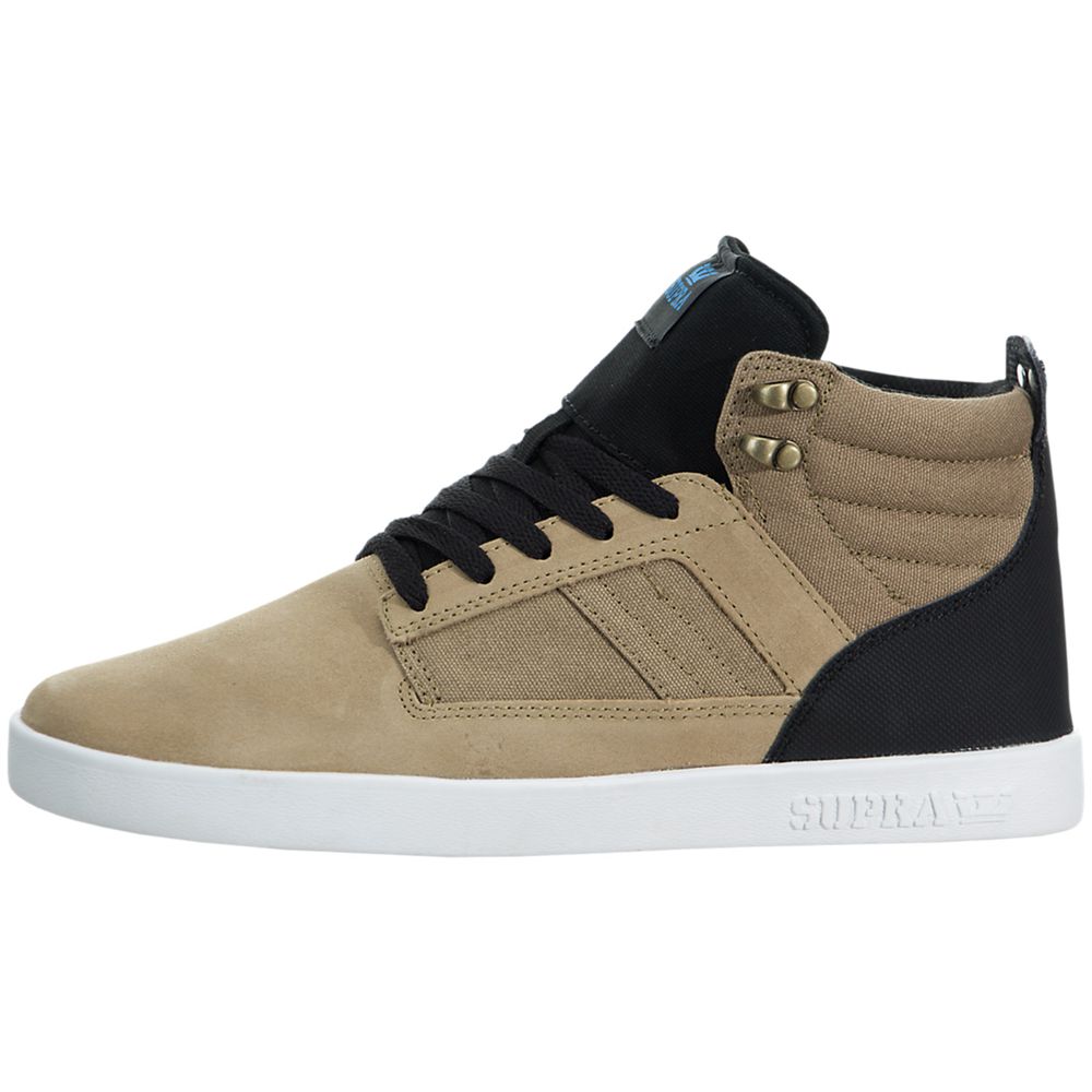 Chaussures de Skate Supra Bandit Kaki Khaki/Black-White Homme | FRO-72791383